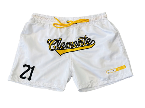 CLEMENTE WHITE EMBROIDERY SHORTS