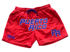 PUERTO RICO WBC RED EMBROIDERY SHORTS